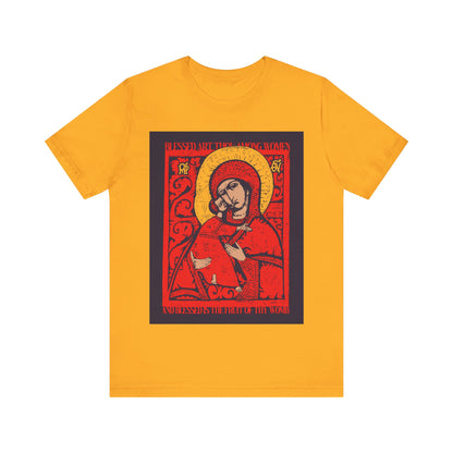 Vladimir Theotokos Icon (Blessed Art Thou Among Women) No. 1 | Orthodox Christian T-Shirt