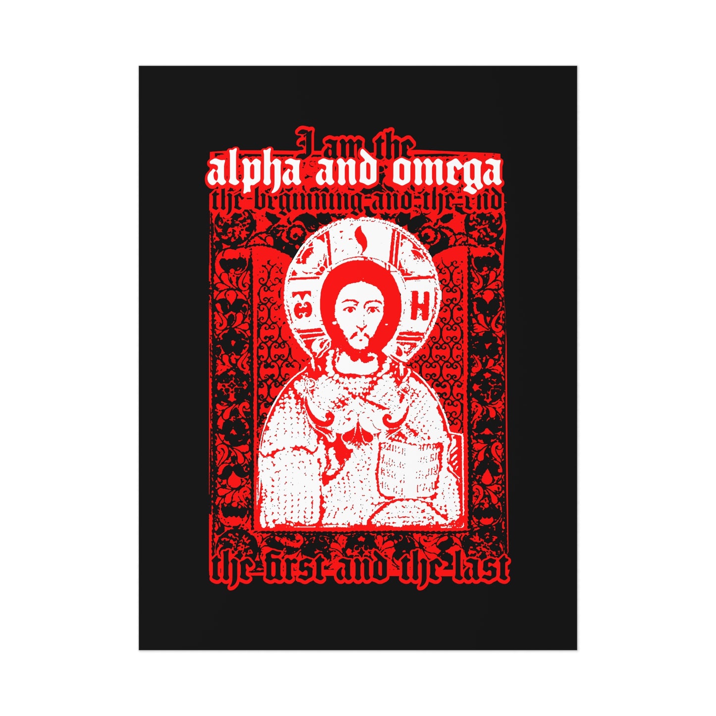 Christ Pantocrator IconoGraphik No. 2 (Alpha and Omega) | Orthodox Christian Art Poster