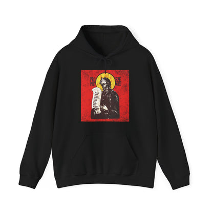 Prophet Ezekiel IconoGraphic | Textured, High Contrast Bright Red and Yellow Design | Old Testament | Orthodox Christian Hoodie