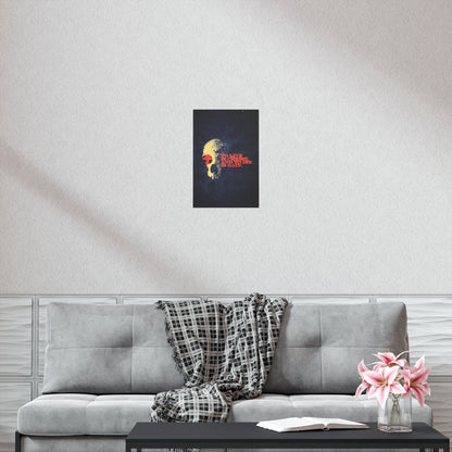 To Live is Christ and to Die is Gain | Phil 1:21 | Retro Texture | Glowing Letters and Cross with Skull | Orthodox Christian Art Poster