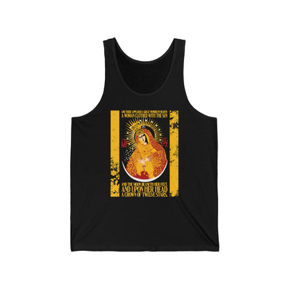 Our Lady the Gate of Dawn (Woman of the Apocalypse - Revelation 12:1) No. 2 | Orthodox Christian Jersey Tank Top / Sleeveless Shirt