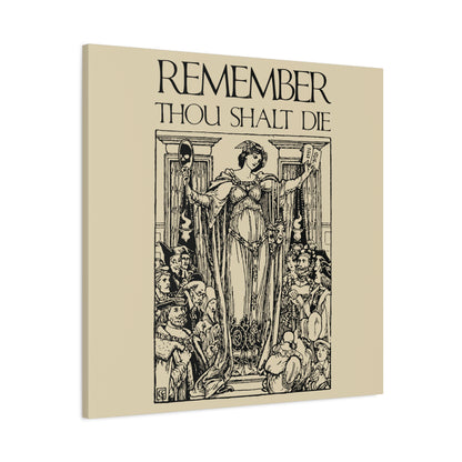 Remember You Will Die Shakespearean Design | Memento Mori | Classic Woodcut Illustration Aesthetic | Christian Wall Art