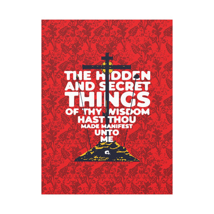 The Hidden and Secret Things of Thy Wisdom (Psalm 50/51) | Golgotha Cross | Skull of Adam | Orthodox Christian Canvas Art