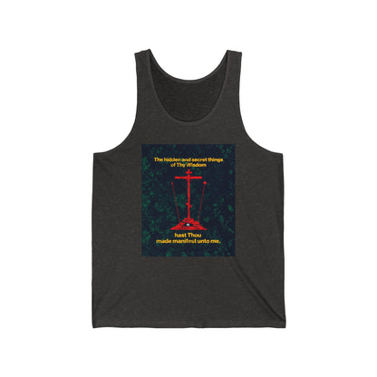 The Hidden and Secret Things of Thy Wisdom (Golgotha Cross) No. 1 | Orthodox Christian Jersey Tank Top / Sleeveless Shirt