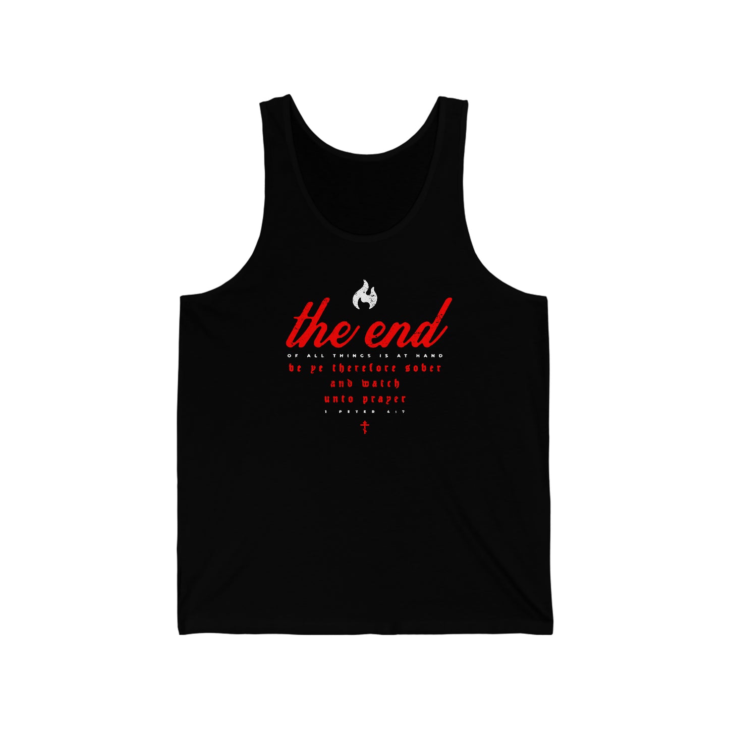 The End of All Things No. 5 | Orthodox Christian Jersey Tank Top / Sleeveless Shirt