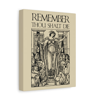 Remember You Will Die Shakespearean Design | Memento Mori | Classic Woodcut Illustration Aesthetic | Christian Wall Art