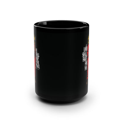 The Lord Shall Fight For You (Exodus 14:14) | Jesus Christ with Sword IconoGraphic | Orthodox Christian 15oz Black Mug