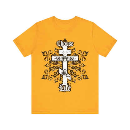 Choose Life No. 1 (Tri-Bar Cross) | Orthodox Christian T-Shirt