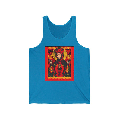 Mother of God of Nicaea IconoGraphic No.1 | Orthodox Christian Jersey Tank Top / Sleeveless Shirt