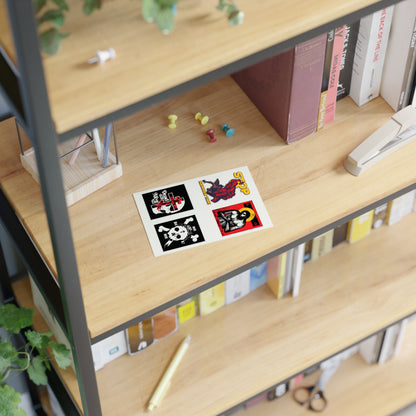 Random Mix No. 1 4x4 Sticker Sheet | Jesus Christ Iconographic | Dead to This World | St Marina | Die Before You Die | Orthodox Stickers