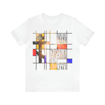 The One Who Endures - Mondrian Design No. 2 | Orthodox Christian T-Shirt