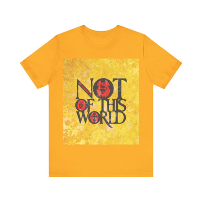 My Kingdom is Not of This World (John 18:36) | Bold Red, Yellow & Black Textured Design with Icon Motifs | Orthodox Christian T-Shirt