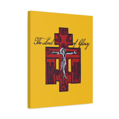 The Lord of Glory | Russian Golgotha Crucifix IconoGraphic (Gold BG) | 1 Corinthians 2:8 | Orthodox Christian Canvas Art