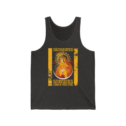 Our Lady the Gate of Dawn (Woman of the Apocalypse - Revelation 12:1) No. 2 | Orthodox Christian Jersey Tank Top / Sleeveless Shirt