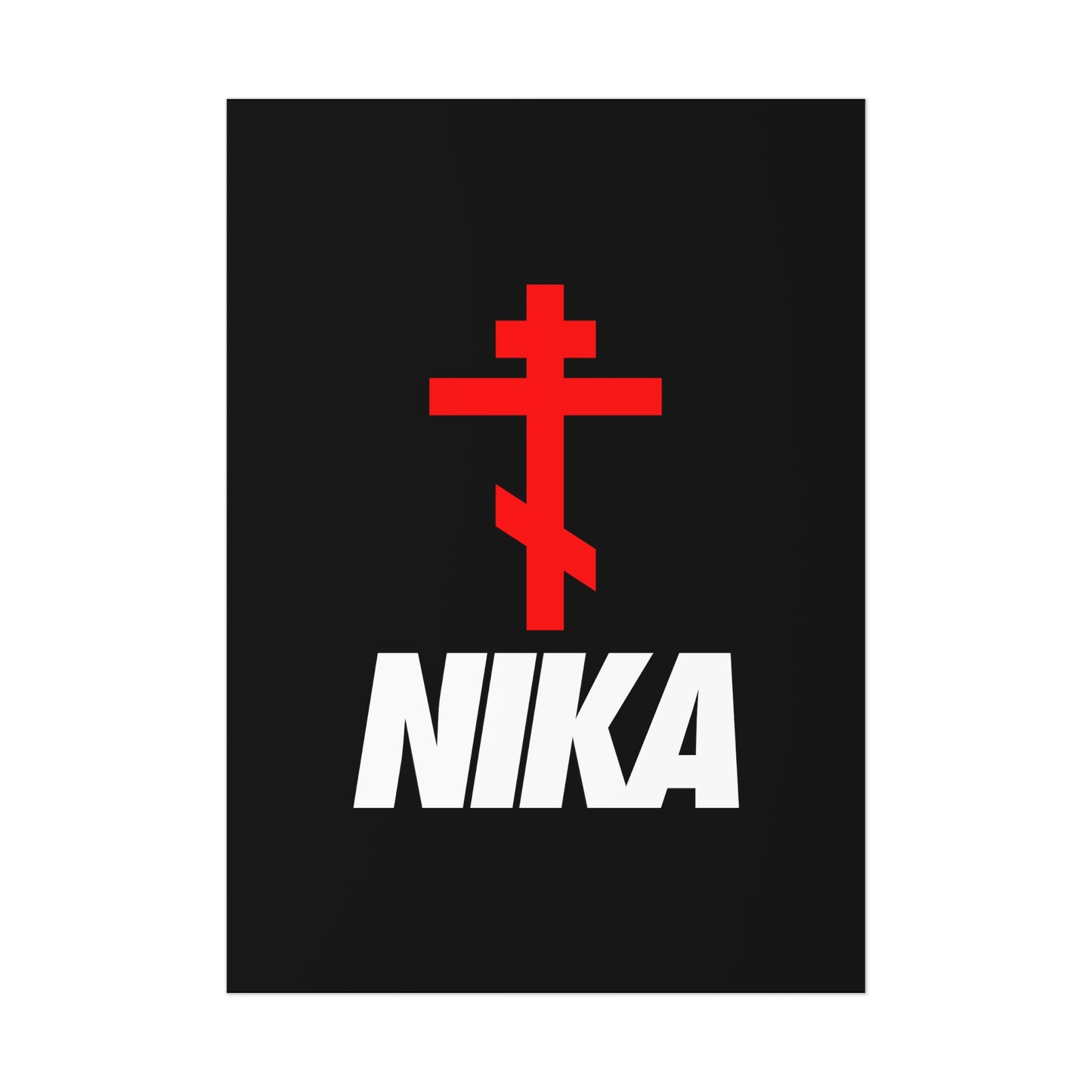 NIKA Red Cross | Orthodox Christian Art Poster