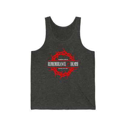 Always Live in Remembrance of Death No. 1 | Orthodox Christian Jersey Tank Top / Sleeveless Shirt