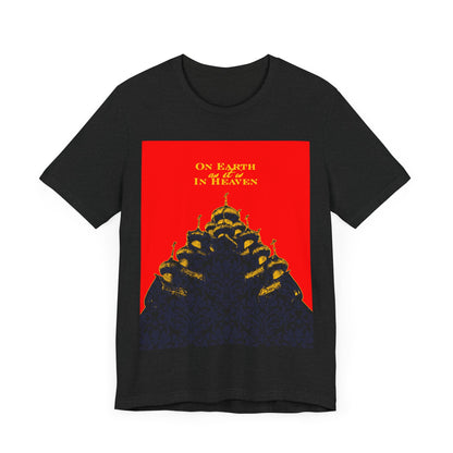 The Church: On Earth As It Is In Heaven | Lord's Prayer | Ancient Russian Wooden Church Design | Orthodox Christian Cotton T-Shirt