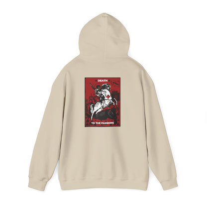 St George Slaying the Dragon | Cross on Front Left Breast | Death to the Passions | Ascetic Orthodox Christianity | Double-Sided Unisex Hoodie