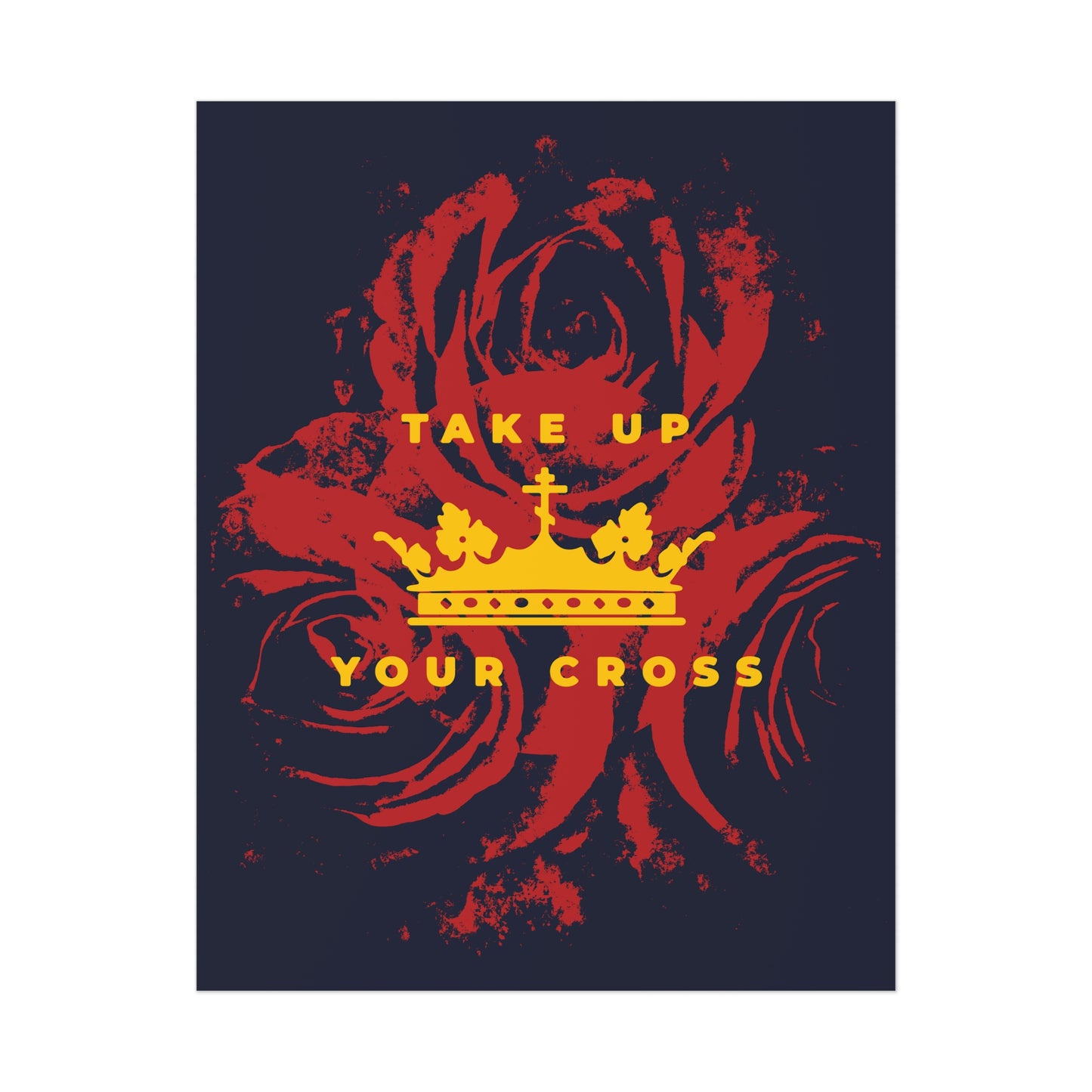 Take Up Your Cross No. 1 (Matthew 16:24-26) | Orthodox Christian Art Poster