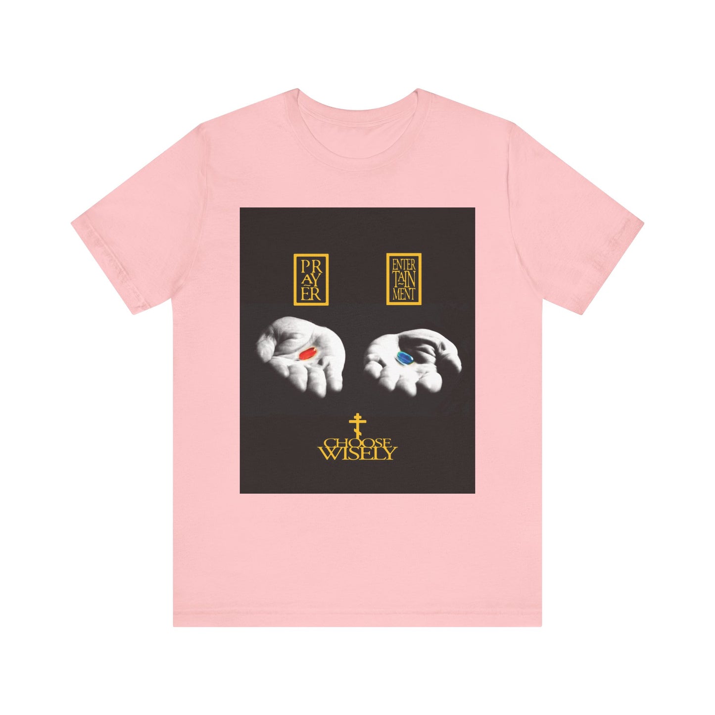 Red Pill, Blue Pill - Prayer Vs Entertainment - Choose Wisely | The Matrix | Orthodox Christian Lightweight Cotton T-Shirt