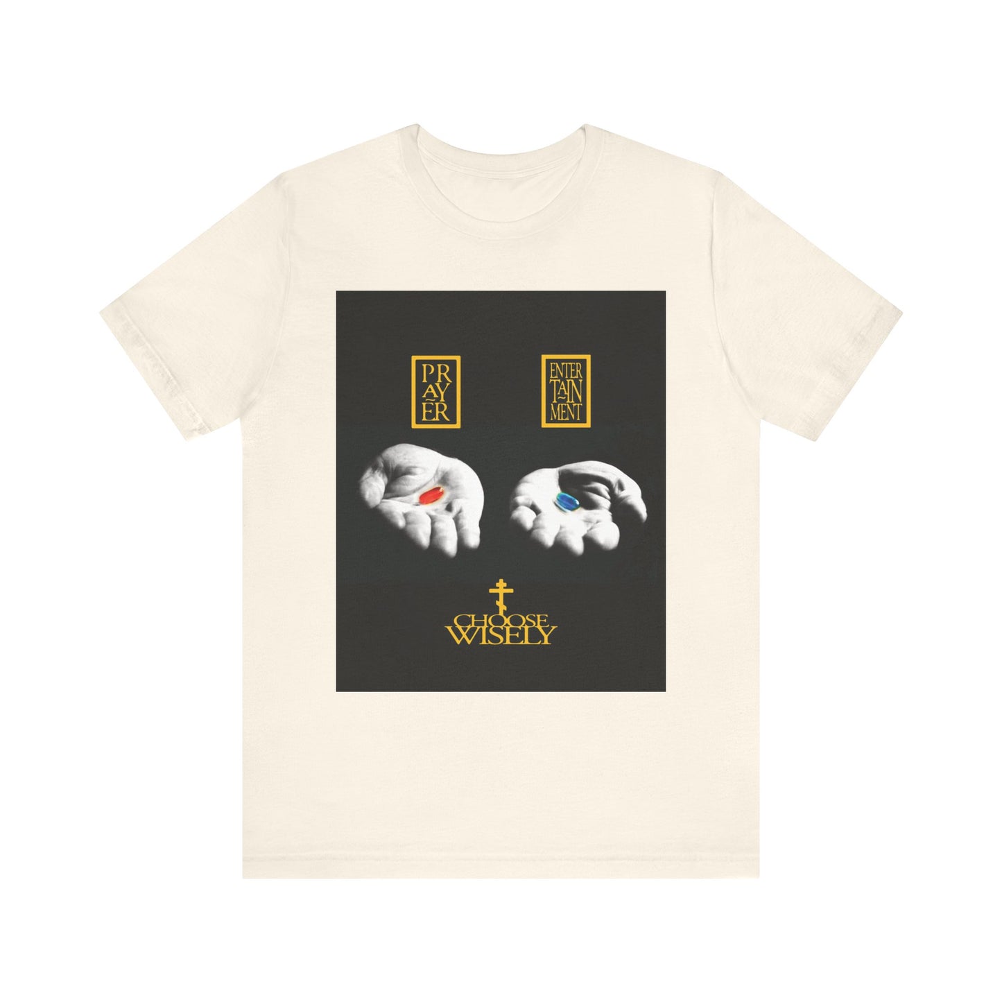 Red Pill, Blue Pill - Prayer Vs Entertainment - Choose Wisely | The Matrix | Orthodox Christian Lightweight Cotton T-Shirt