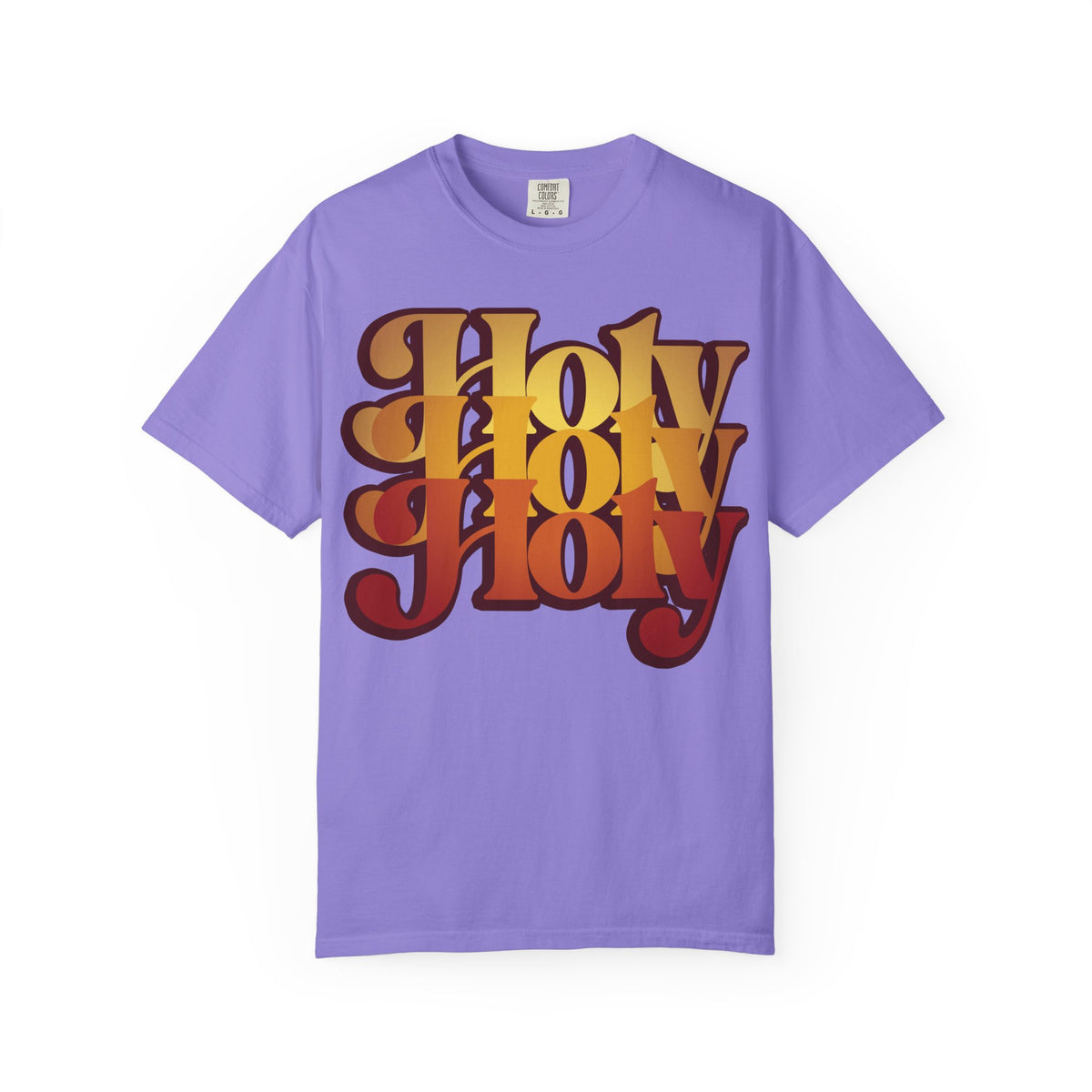 Holy Holy Holy Trisagion Liturgical Prayer 70s Style | Cherubim & Seraphim Prayer | Isaiah 6 | Orthodox Heavyweight Cotton Unisex Tee