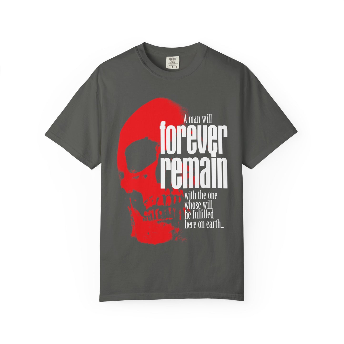 A Man Will Forever Remain with the One Whose Will He Fulfilled | Cannot Serve Two Masters | Red Skull | Heavyweight Cotton Unisex T-Shirt
