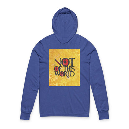 My Kingdom is Not of This World (John 18:36) | Bold Red, Yellow & Black Textured Design with Icon Motifs | Orthodox Long Sleeve Hooded Shirt