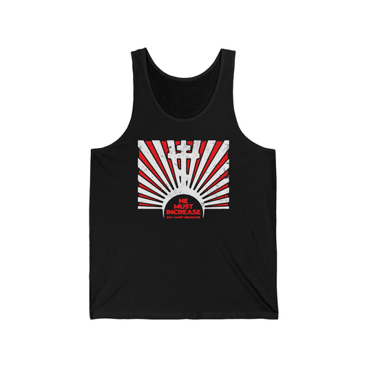 He Must Increase, but I Must Decrease No. 2 | Orthodox Christian Jersey Tank Top / Sleeveless Shirt
