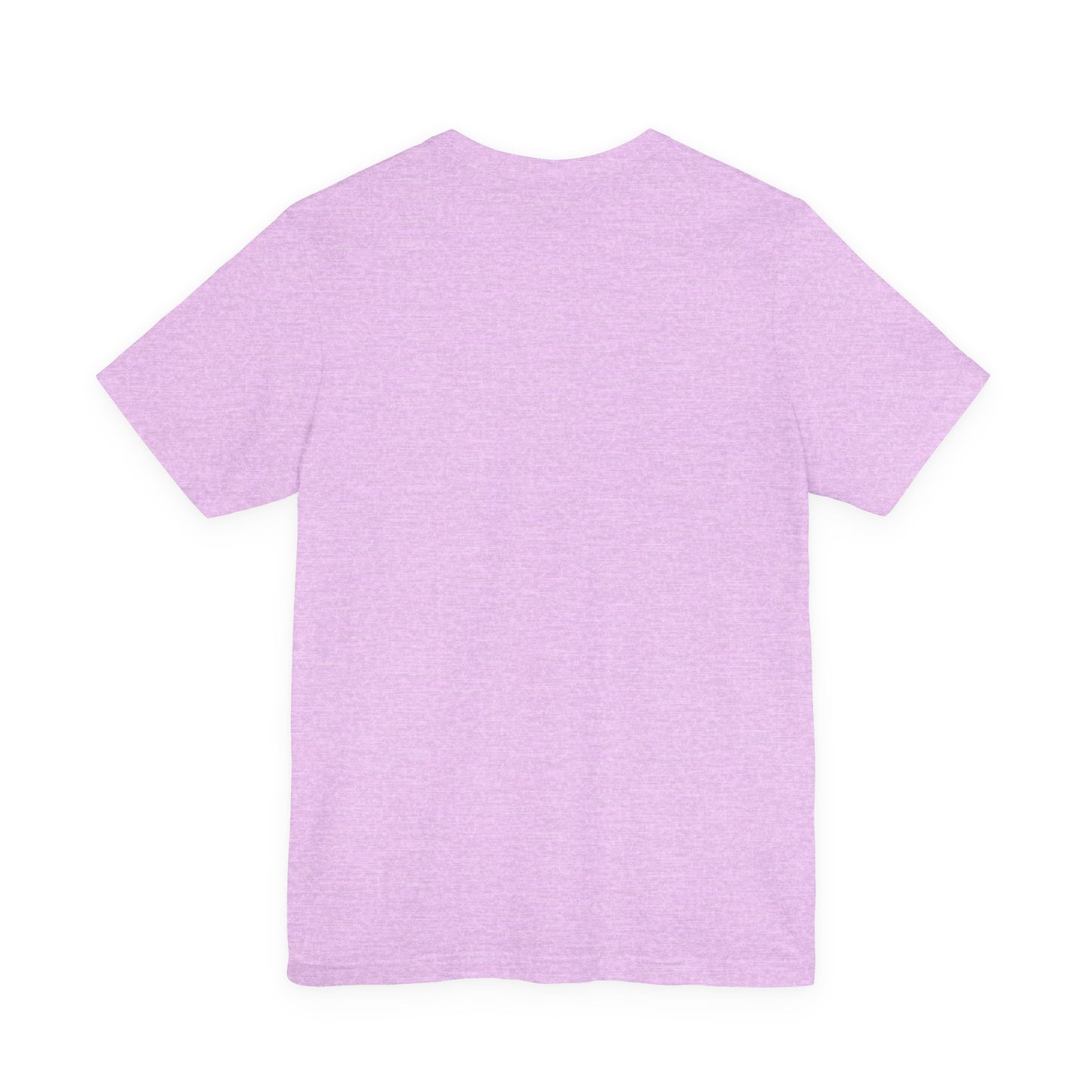 A “Those Who Mourn Over Their Sins” Orthodox Christian Lightweight Cotton Unisex Tee, shown laid flat with its back side visible against a white background; its soft light purple color reflects the gentle sorrow of the soul described by St John Climacus, inviting quiet contemplation.