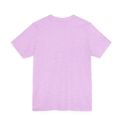 A “Those Who Mourn Over Their Sins” Orthodox Christian Lightweight Cotton Unisex Tee, shown laid flat with its back side visible against a white background; its soft light purple color reflects the gentle sorrow of the soul described by St John Climacus, inviting quiet contemplation.