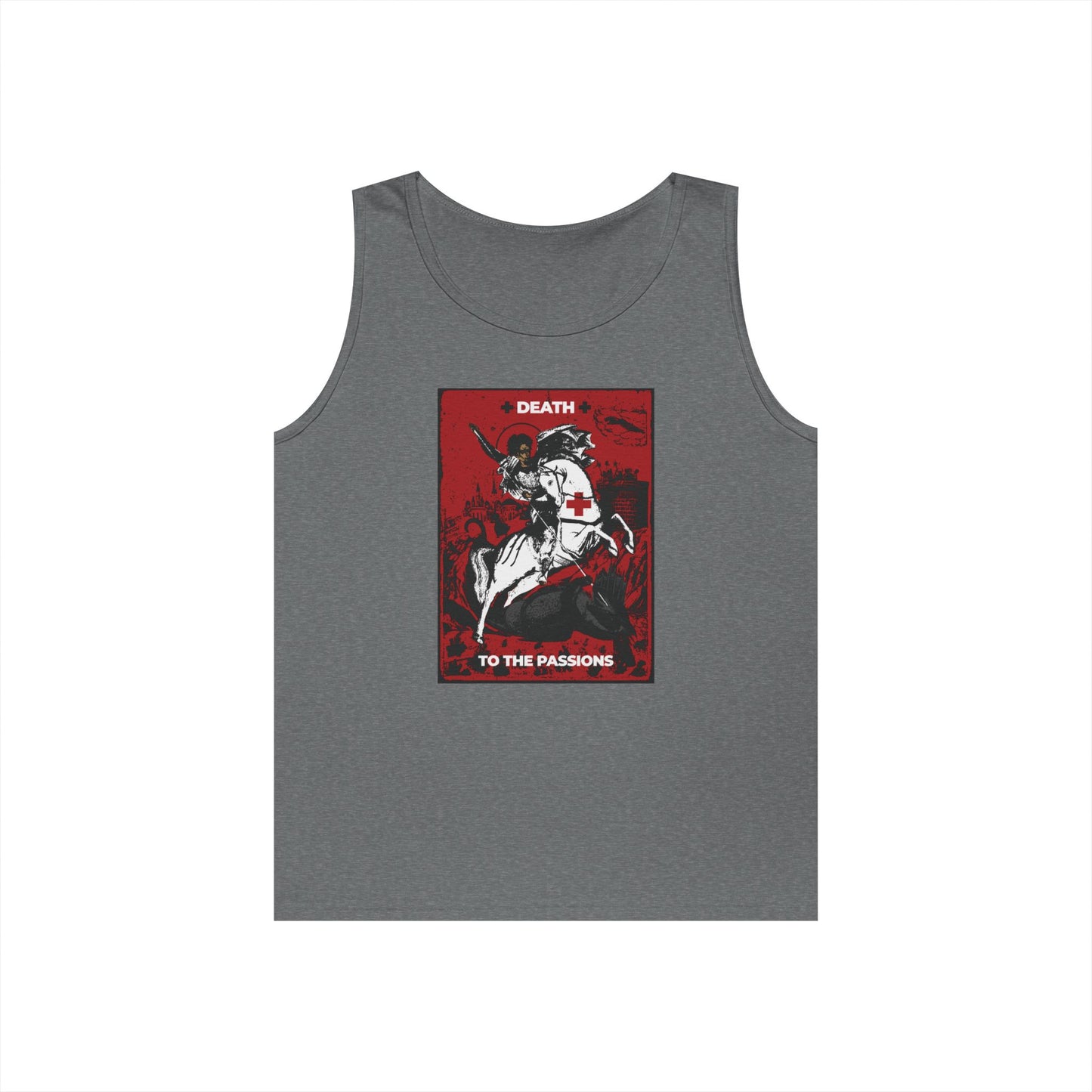 St George Slaying the Dragon | Death to the Passions | Unseen Warfare | Ascetic Orthodox Christianity | Heavyweight Cotton Unisex T-Shirt