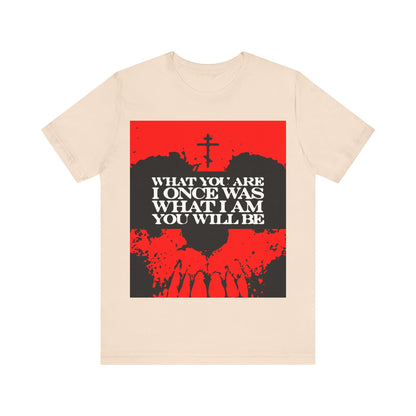 What You Are, I Once Was. What I Am, You Will Be | Memento Mori | Red Skull Remembrance of Death | Orthodox Christian T-Shirt