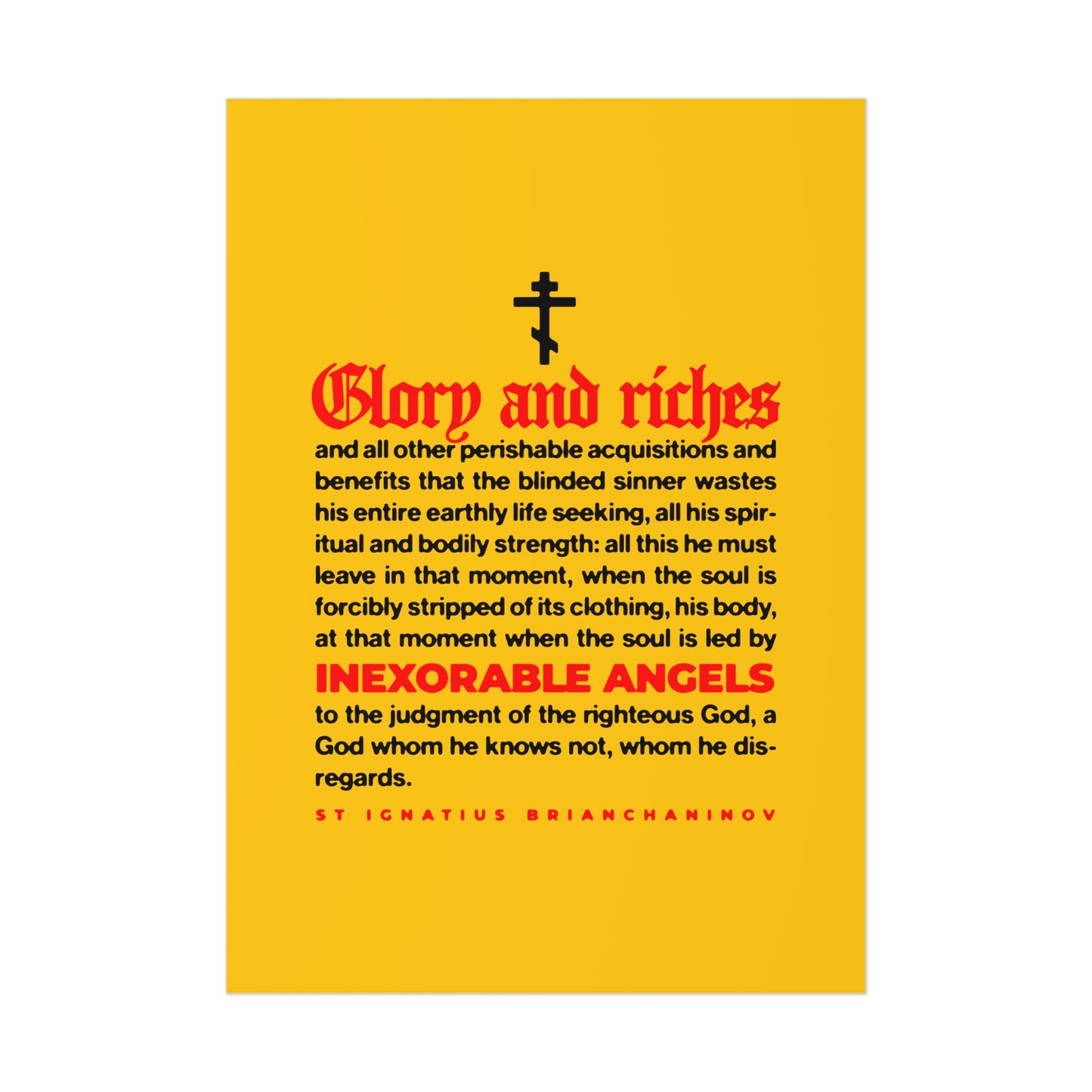 Inexorable Angels (St Ignatius Brianchaninov) No. 1 | Orthodox Christian Art Poster