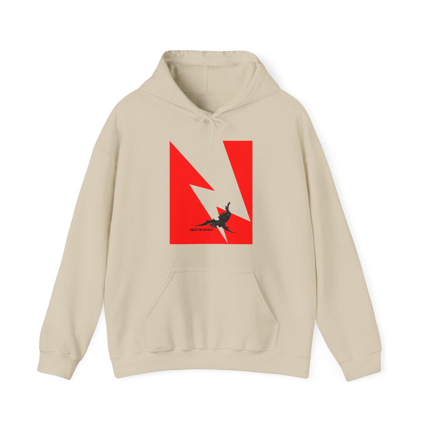 Shall Not Prevail | Satan Fell from Heaven Like Lightning (Luke 10:18) | Minimalist Design | Orthodox Christian Hoodie