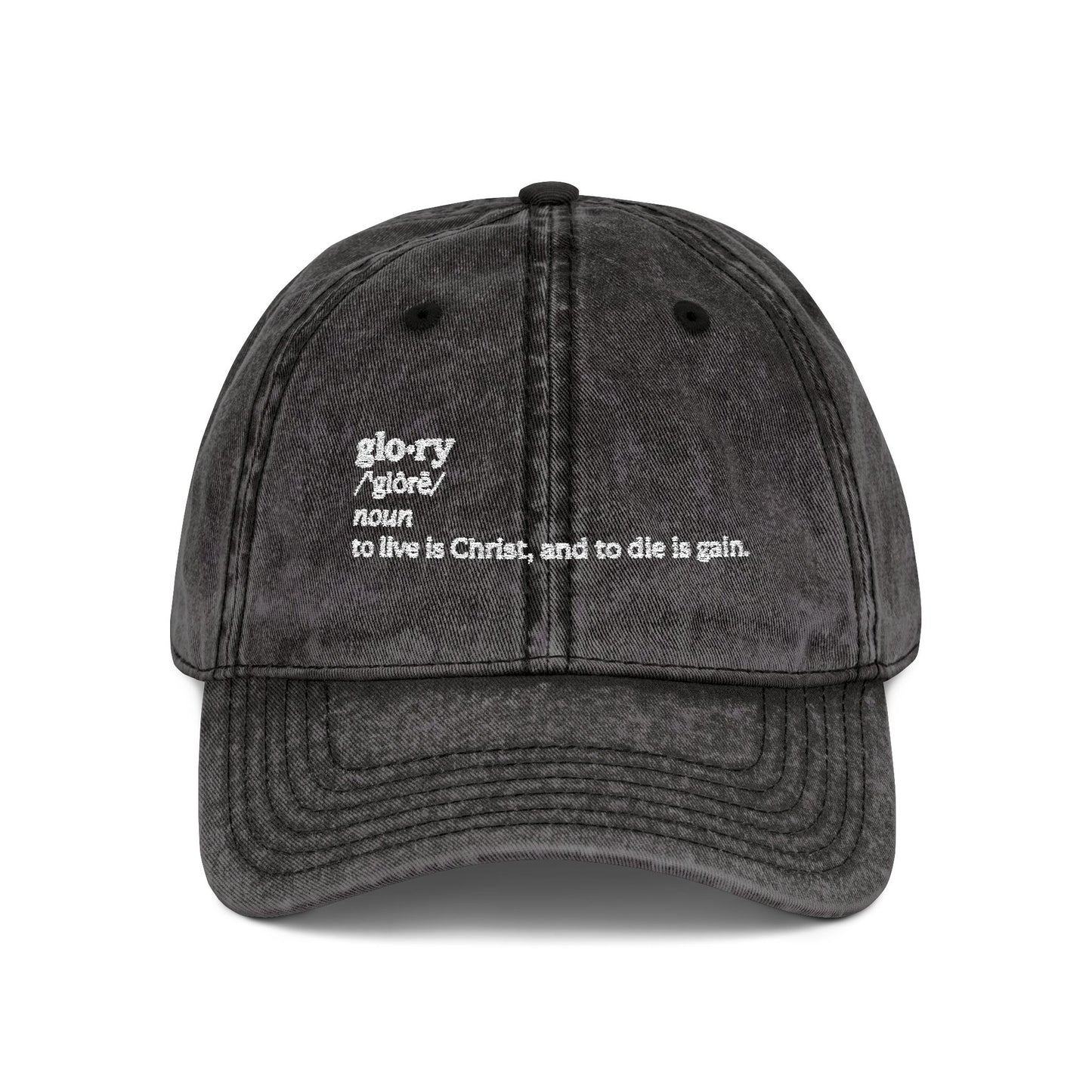Glory Definition: To Live is Christ, to Die is Gain (Phil 1:21) | Martyrs | Ascetic Christianity | Orthodox Vintage Embroidered Cotton Cap
