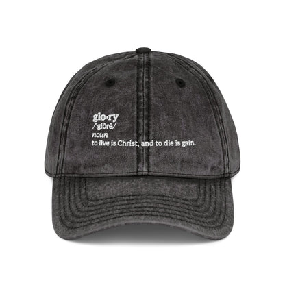 Glory Definition: To Live is Christ, to Die is Gain (Phil 1:21) | Martyrs | Ascetic Christianity | Orthodox Vintage Embroidered Cotton Cap