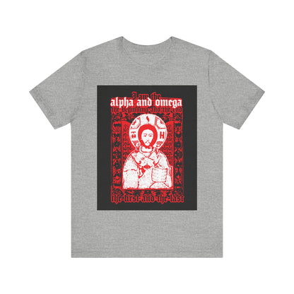 Christ Pantocrator IconoGraphik No. 2 (Alpha and Omega) | Orthodox Christian T-Shirt