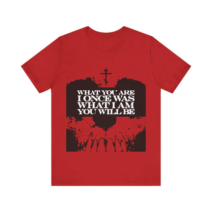 What You Are, I Once Was. What I Am, You Will Be | Memento Mori | Red Skull Remembrance of Death | Orthodox Christian T-Shirt