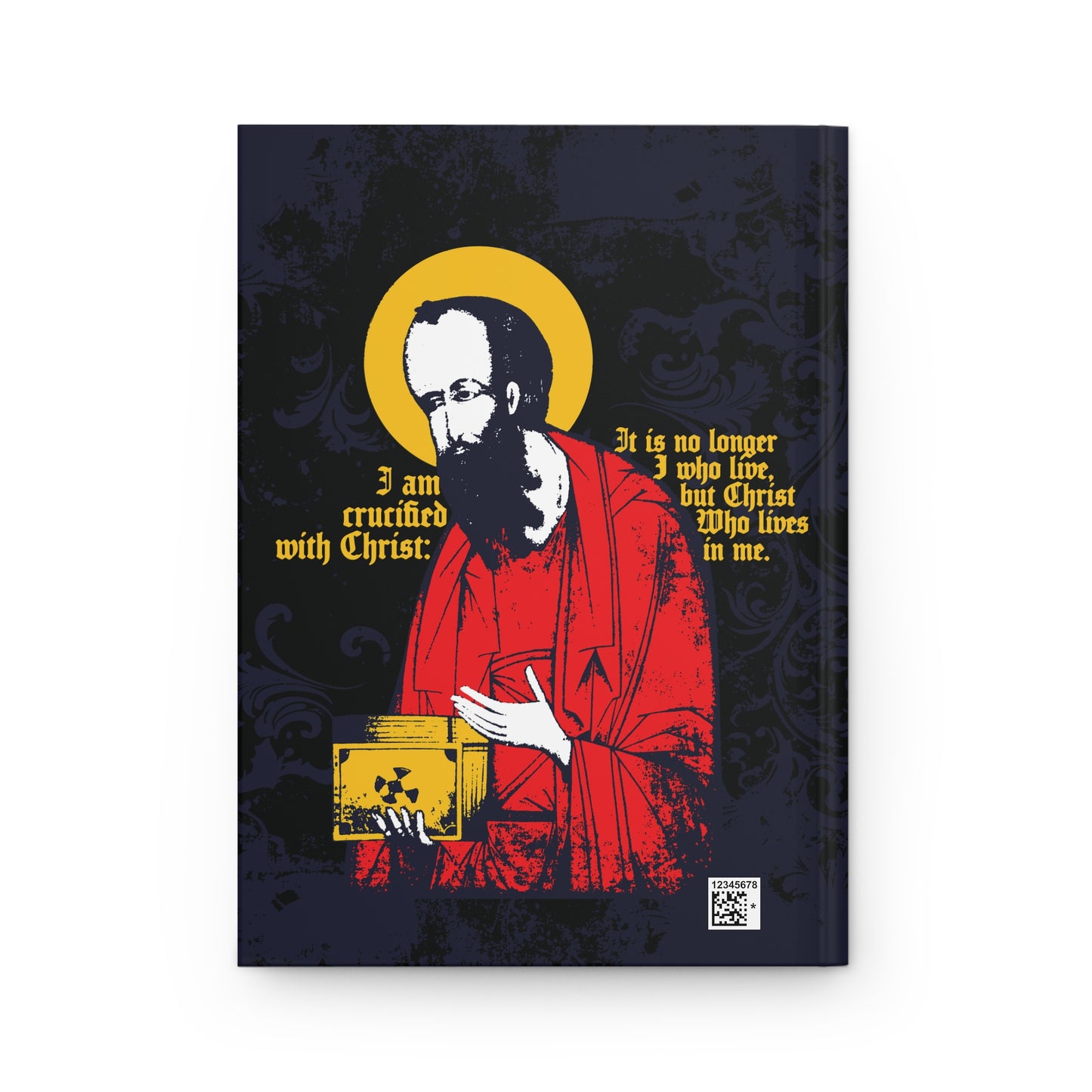 St Paul Holding Gospel Iconographic | I am crucified with Christ (Galatians 2:20) | Orthodox Christian Hardcover Journal