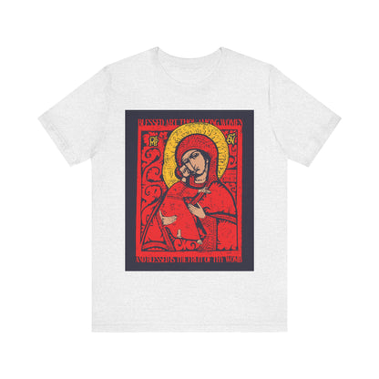 Vladimir Theotokos Icon (Blessed Art Thou Among Women) No. 1 | Orthodox Christian T-Shirt