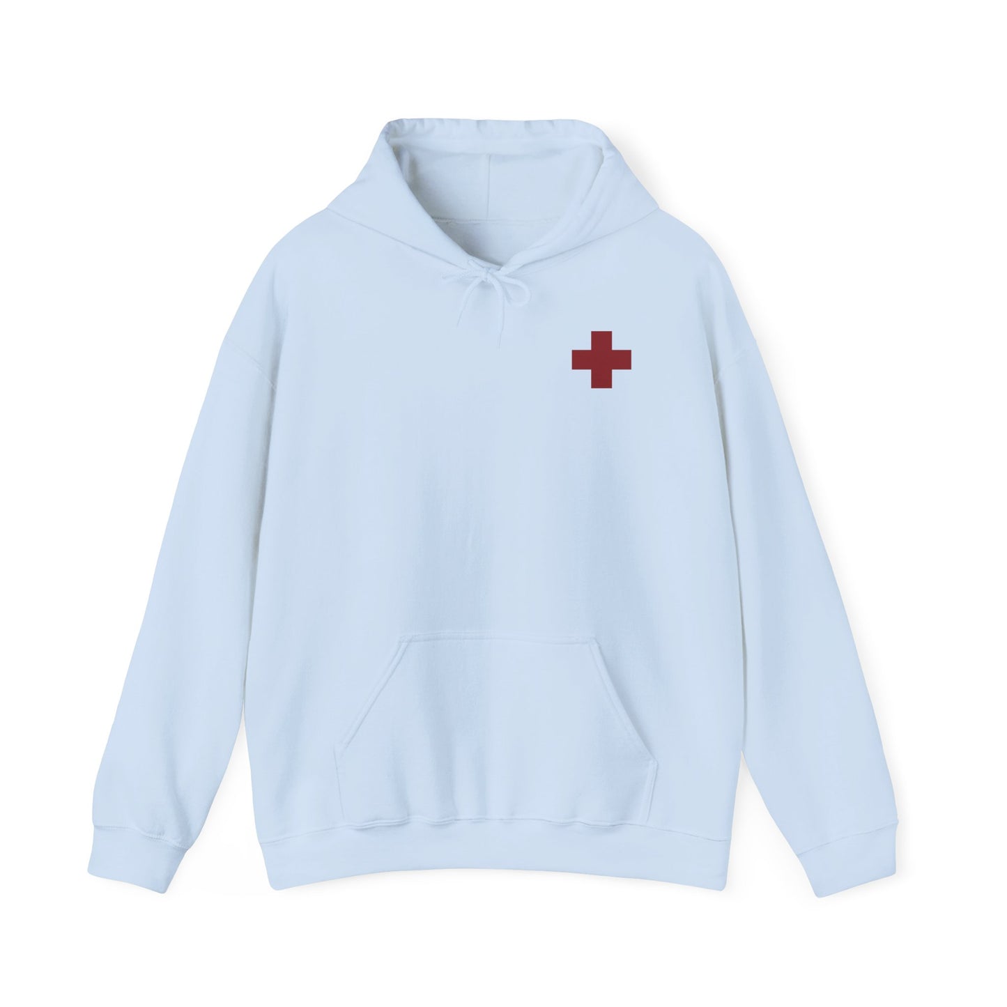 St George Slaying the Dragon | Cross on Front Left Breast | Death to the Passions | Ascetic Orthodox Christianity | Double-Sided Unisex Hoodie