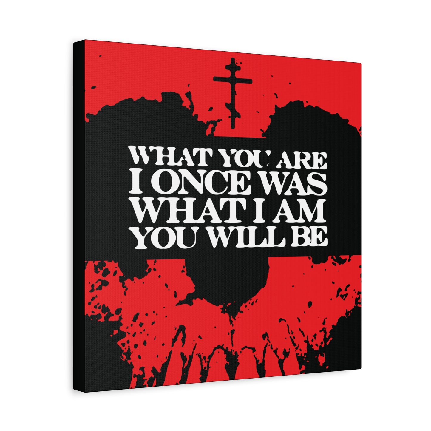 What You Are, I Once Was. What I Am, You Will Be | Memento Mori | Red Skull Remembrance of Death | Orthodox Christian Canvas Art