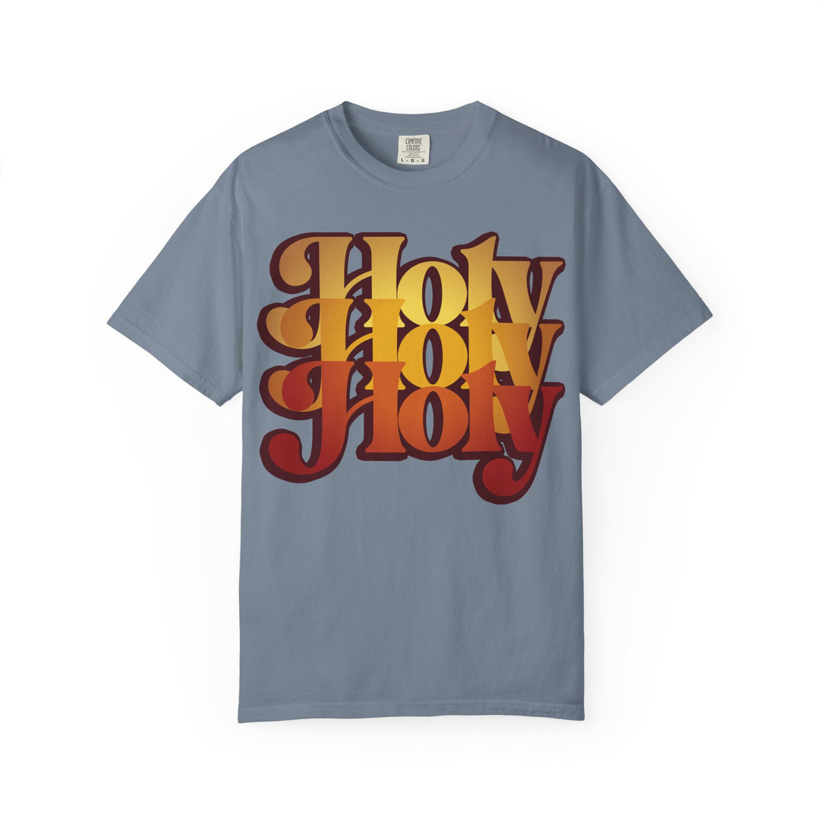 Holy Holy Holy Trisagion Liturgical Prayer 70s Style | Cherubim & Seraphim Prayer | Isaiah 6 | Orthodox Heavyweight Cotton Unisex Tee