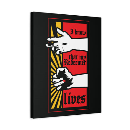 I Know That My Redeemer Lives (Job 19:25) | Comic Book Style Design | Resurrected Jesus Fist with Divine Power | Orthodox Christian Wall Art