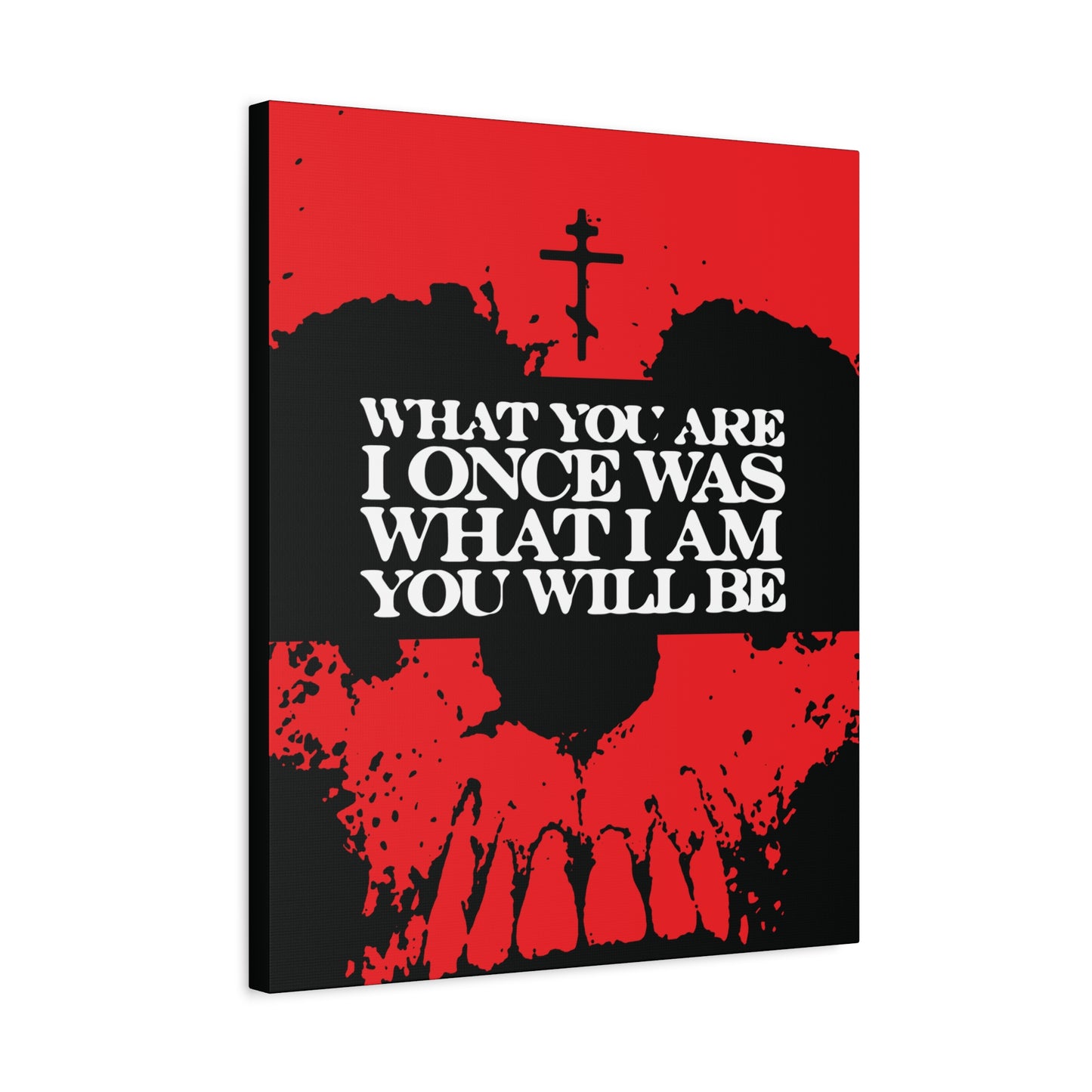 What You Are, I Once Was. What I Am, You Will Be | Memento Mori | Red Skull Remembrance of Death | Orthodox Christian Canvas Art