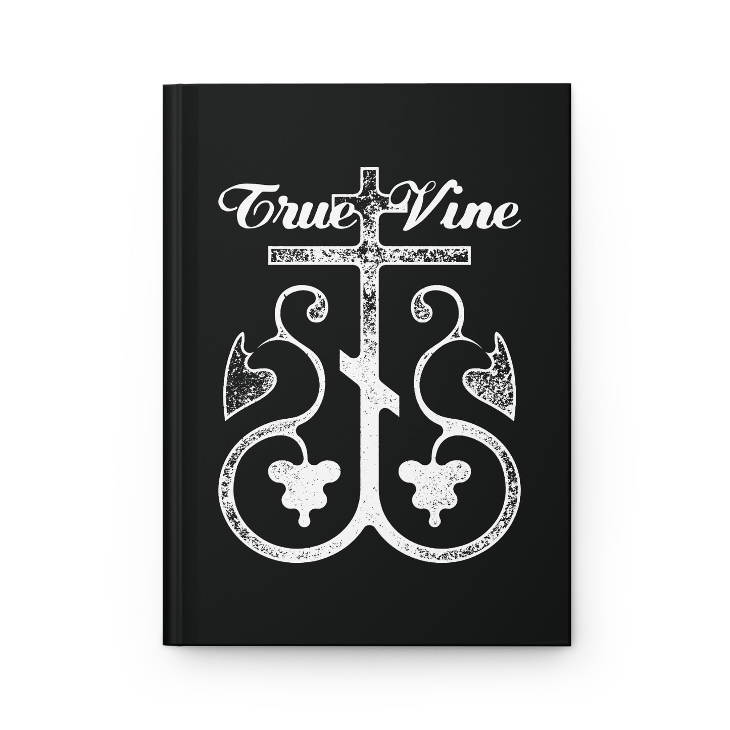 I Am the True Vine (John 15, Ezekiel 15) | Orthodox Cross with Grape Vine | Photocopy Effect | Orthodox Christian Hardcover Journal