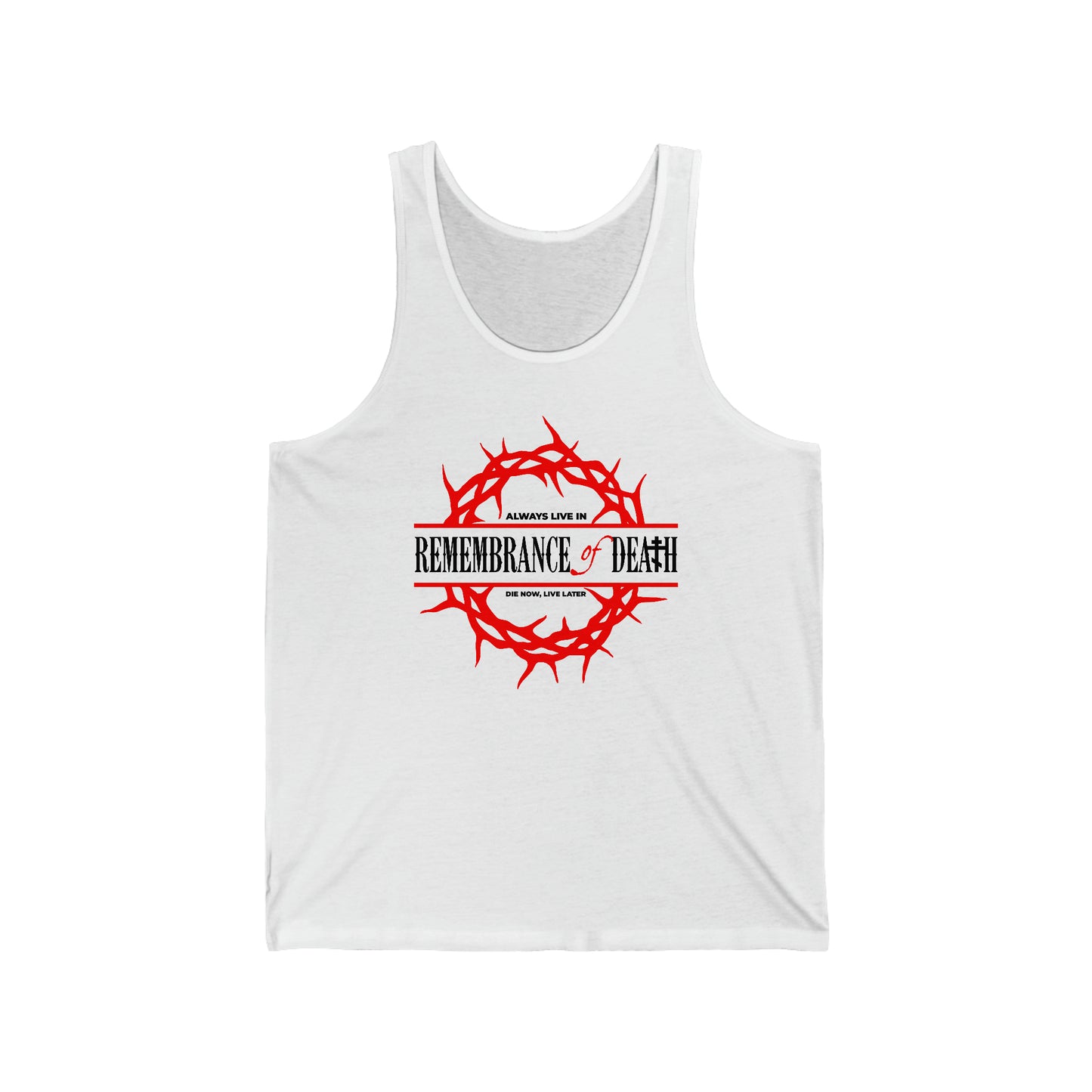 Always Live in Remembrance of Death No. 1 | Orthodox Christian Jersey Tank Top / Sleeveless Shirt