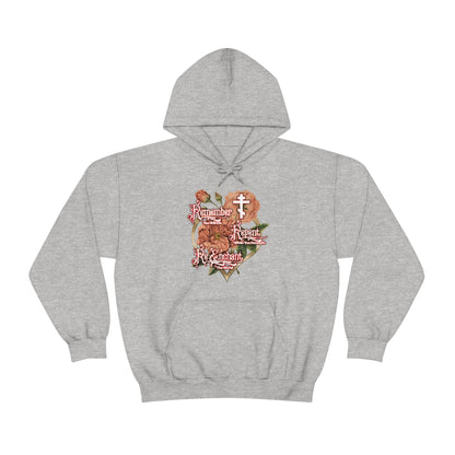 Remember Repent Re-Enchant: Victorian Design No.1a | Orthodox Christian Hoodie / Hooded Sweatshirt