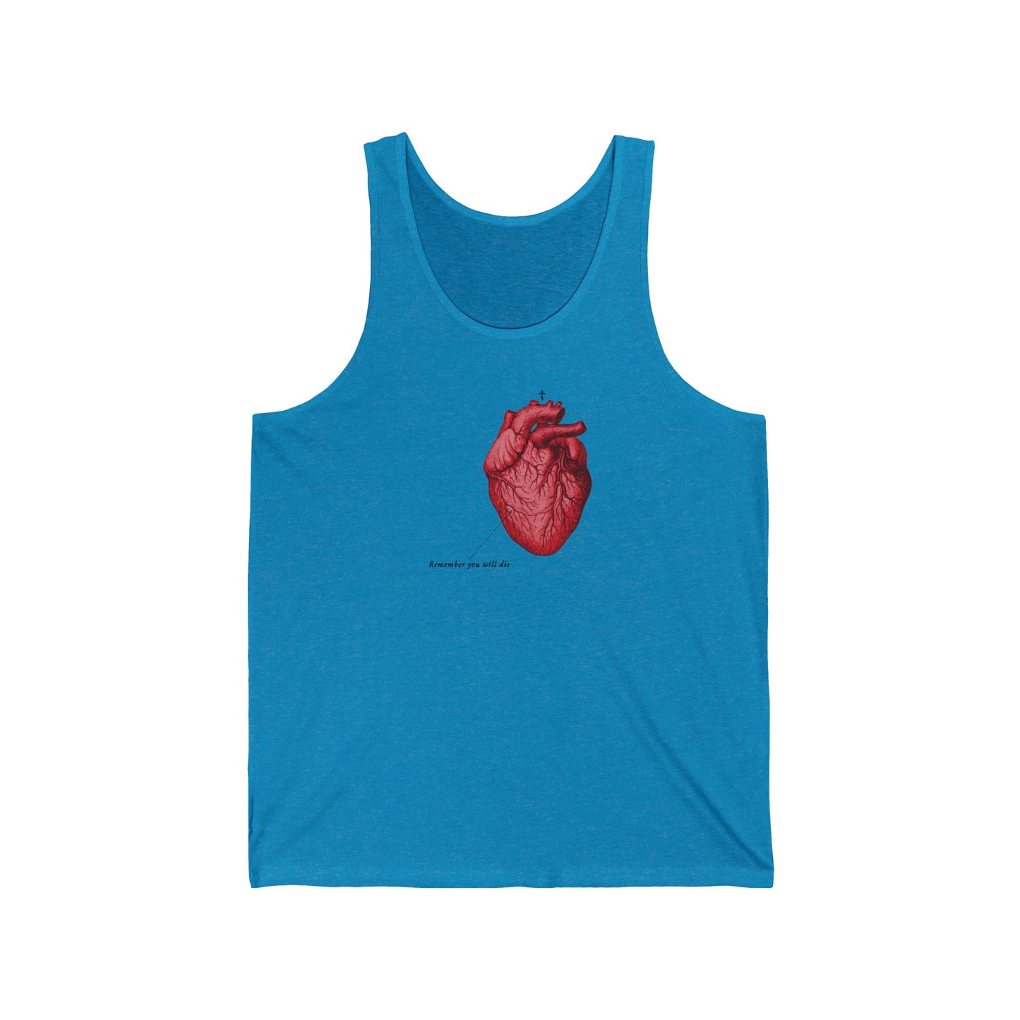 Remember You Will Die Heart Design No. 1 | Orthodox Christian Jersey Tank Top / Sleeveless Shirt